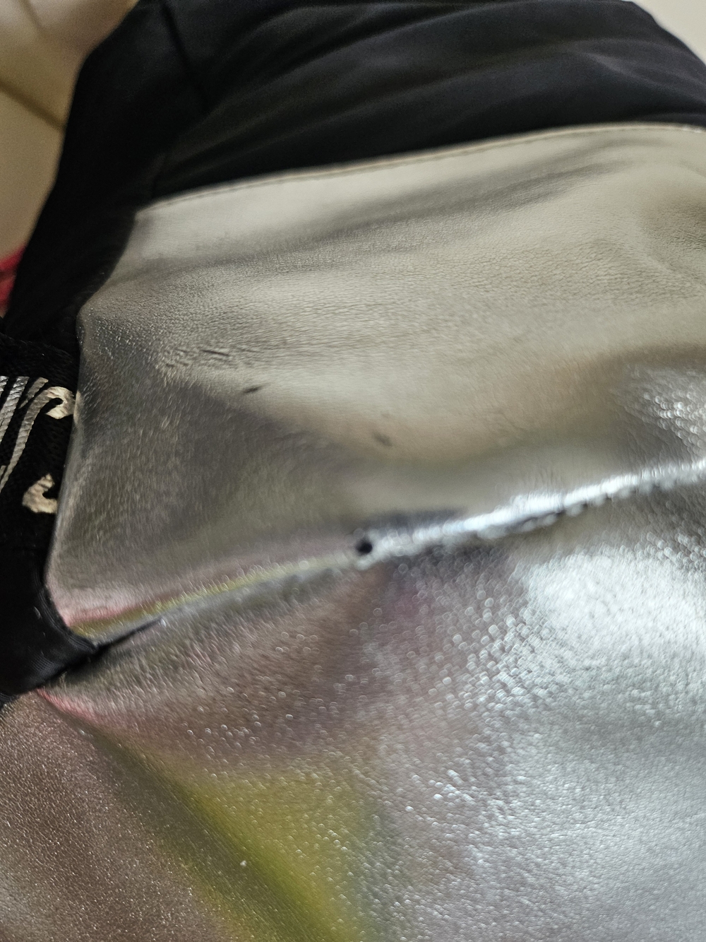 Victoria's Secret Black & Silver Drawstring Backpack - Picture 7 of 8